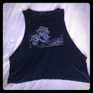 Great Wave tank top/muscle tee